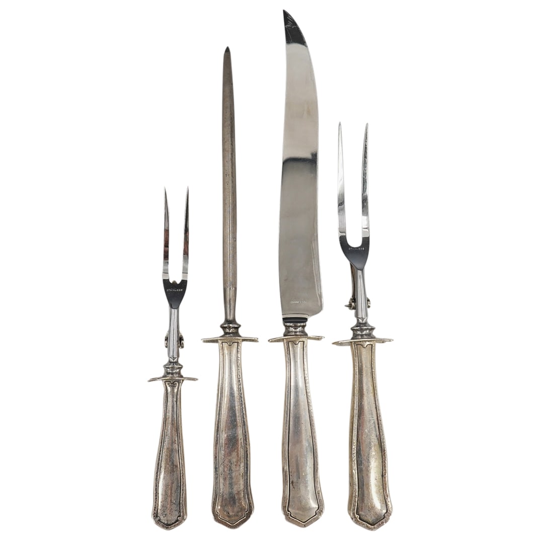 (4 Pc) Sterling Silver Carving Set (1 of 14)