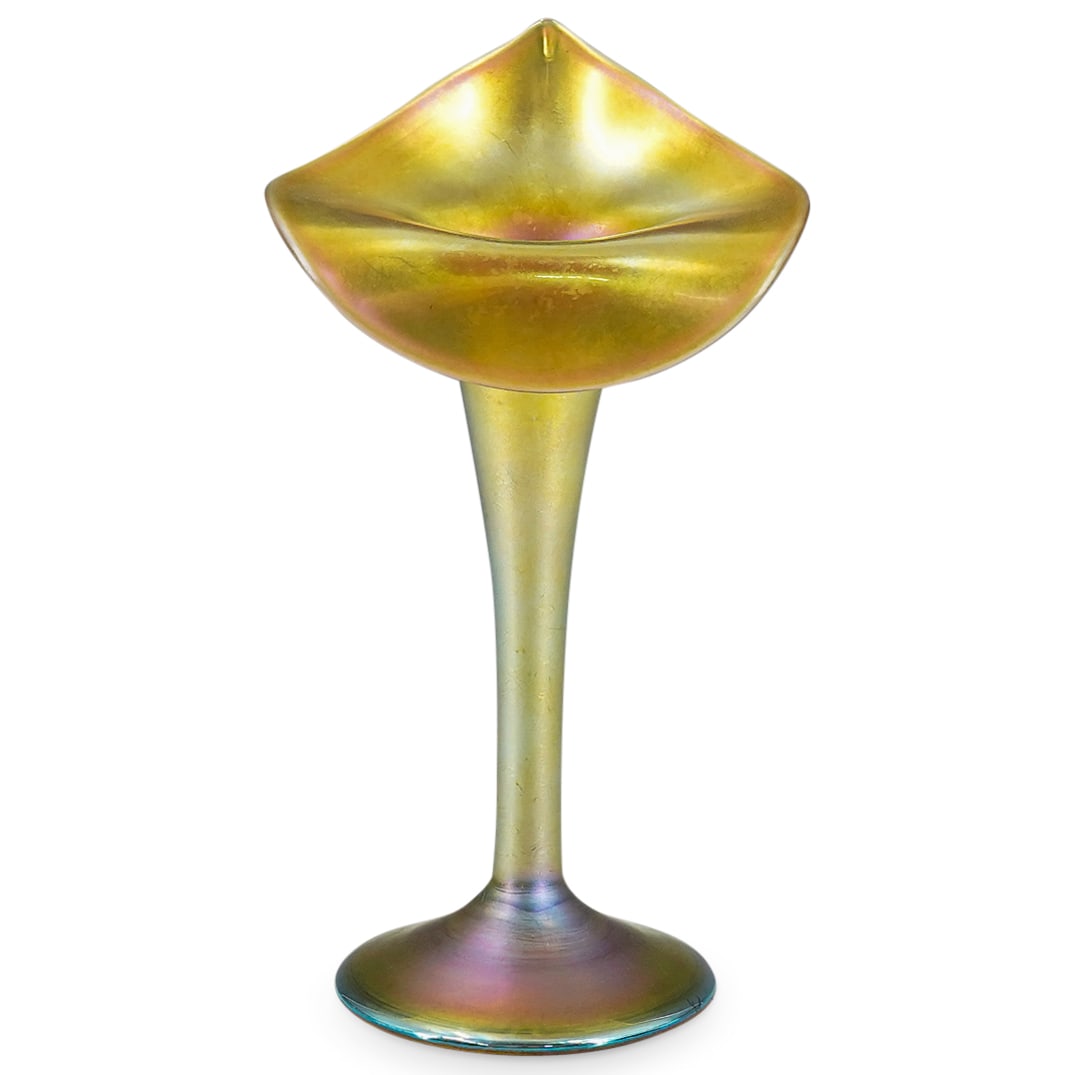 Steuben Gold Aurene Jack In The Pulpit Glass Vase (1 of 5)
