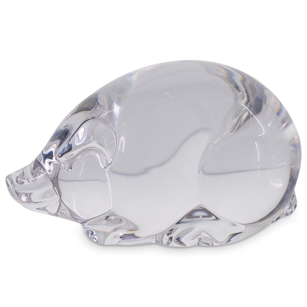 Steuben Crystal Pig Hand Cooler Figurine (1 of 3)