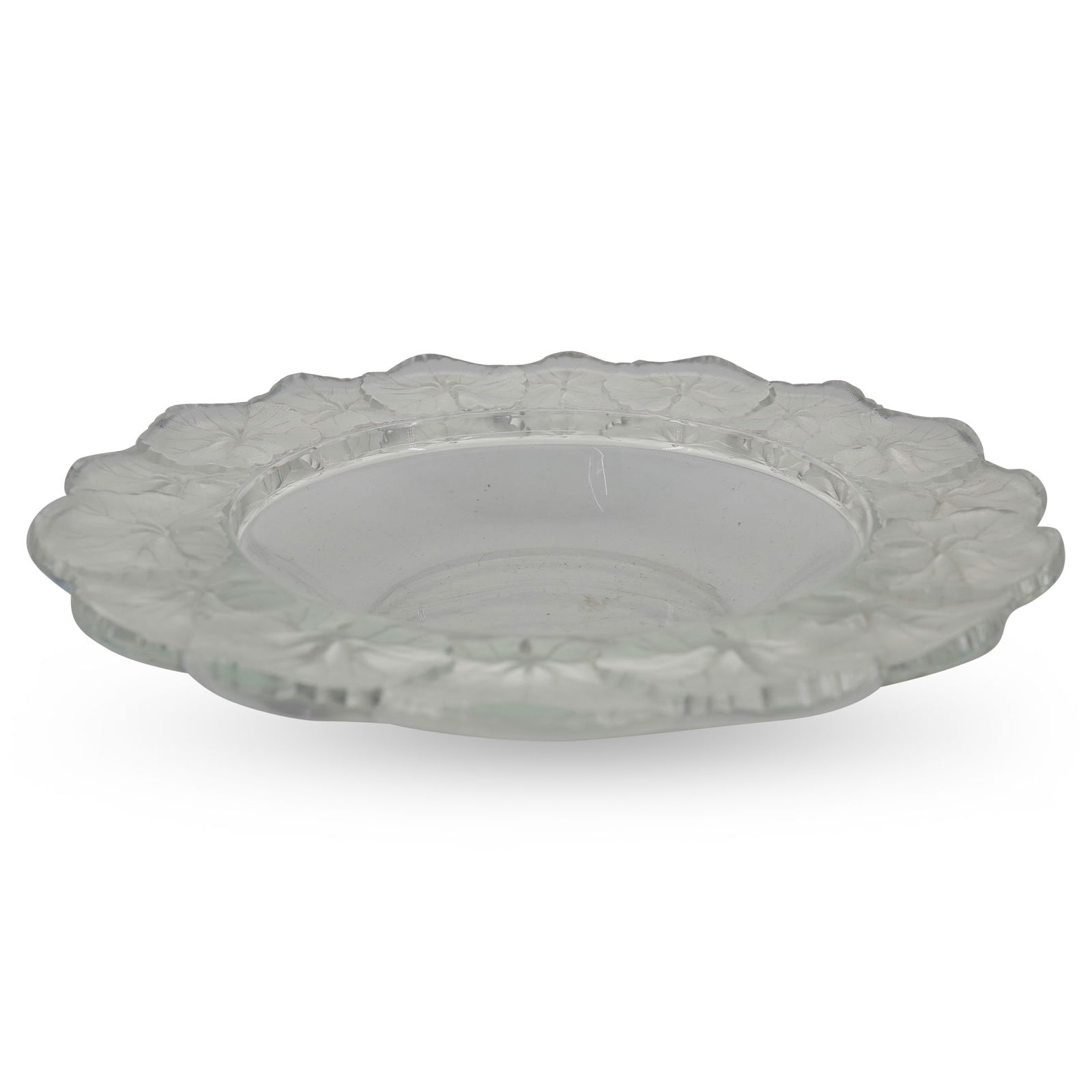Large Lalique Crystal "Honfleur" Large Bowl Dish (1 of 6)
