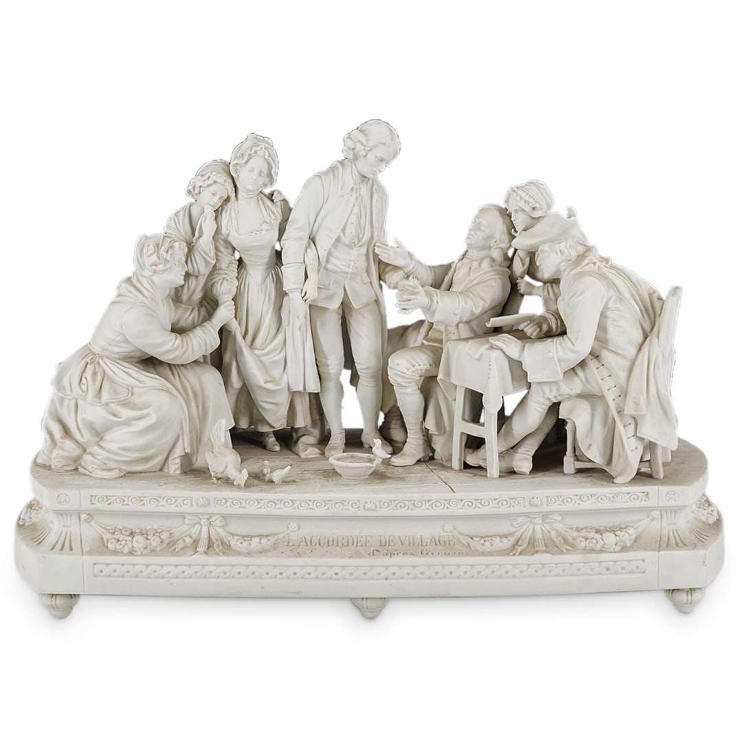 Sèvres Bisque Porcelain "L'Accordée De Village" Figural Sculpture (1 of 11)