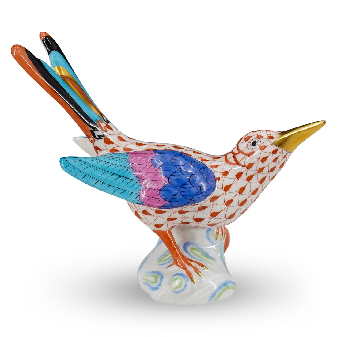 Herend Porcelain "Colibri" Bird Fishnet Figurine (1 of 5)