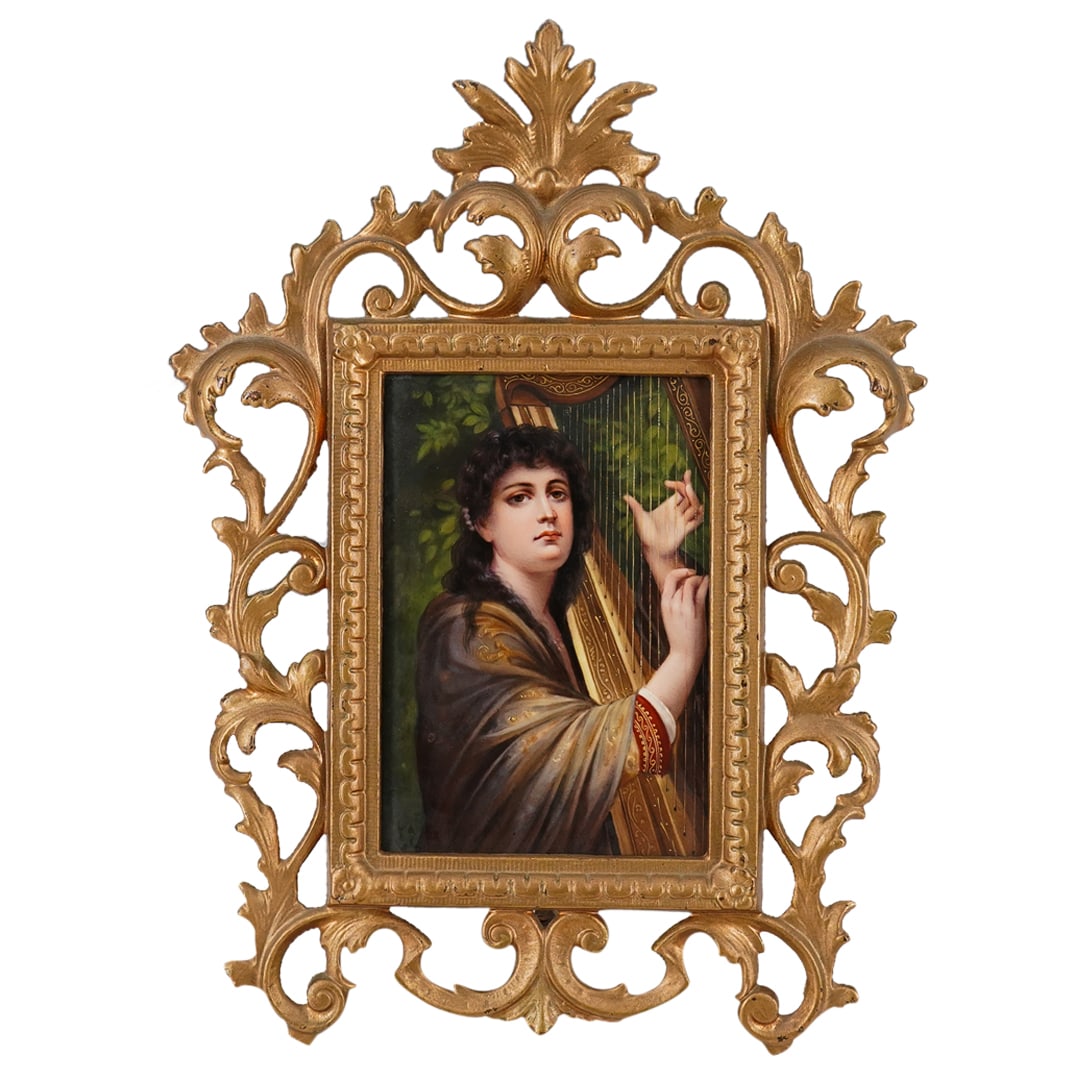 Art Nouveau German ‘The Favorite of The Harem?? Porcelain Plaque (1 of 8)