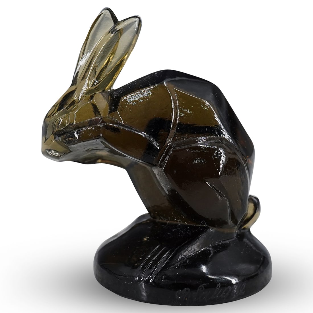 Lalique Crystal Smokey Topaz Rabbit (1 of 3)