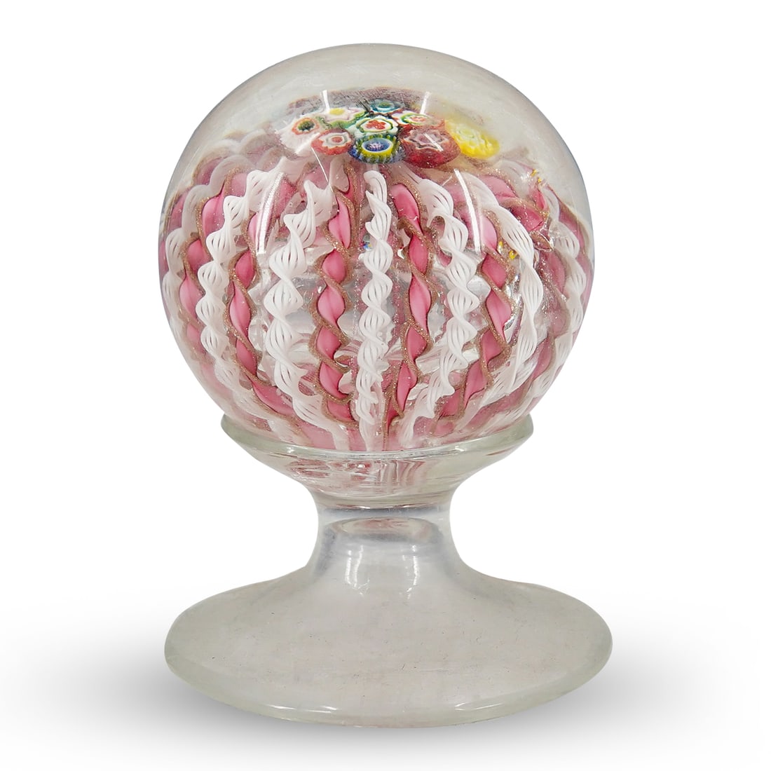 Vintage Murano Latticino Millefiori Paperweight (1 of 4)