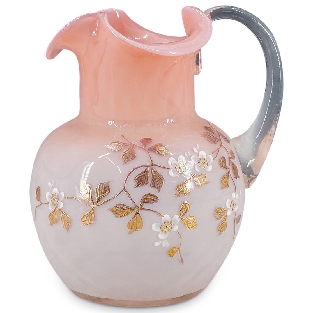 Victorian Pink Opalescent Glass Pitcher (1 of 5)