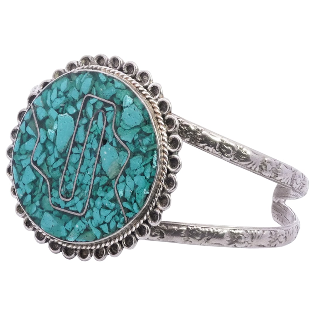 Mexican Alpaca & Turquoise Bracelet (1 of 5)