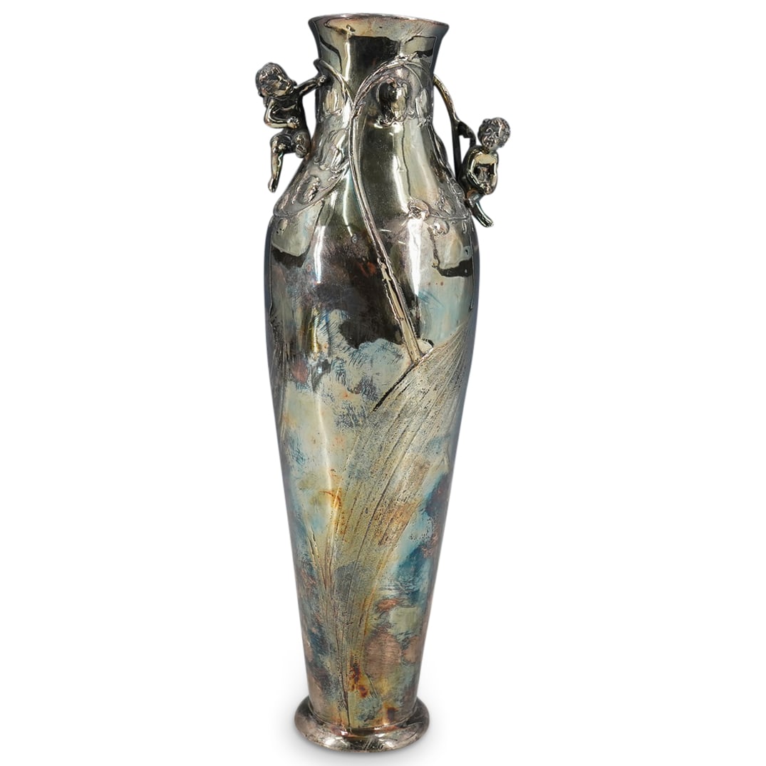 Kayserzinn Pewter Cherub Vase (1 of 6)