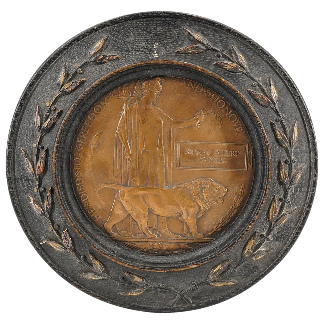 WWI Bronze Death Penny Soldier Memorial Plaque (1 of 4)