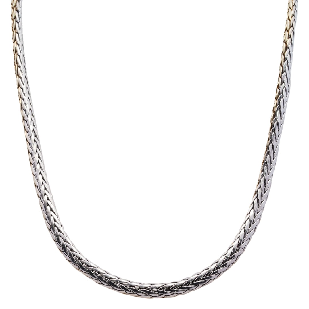 Retro Italian 14k Gold Two Tone Chain Necklace (1 of 9)