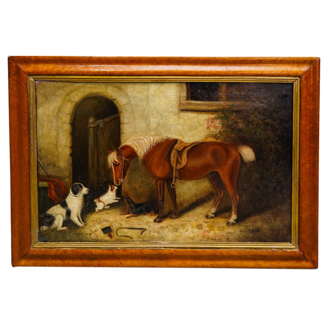 Edward Armfield (British, 1817-1896) Oil On Canvas Painting (1 of 5)