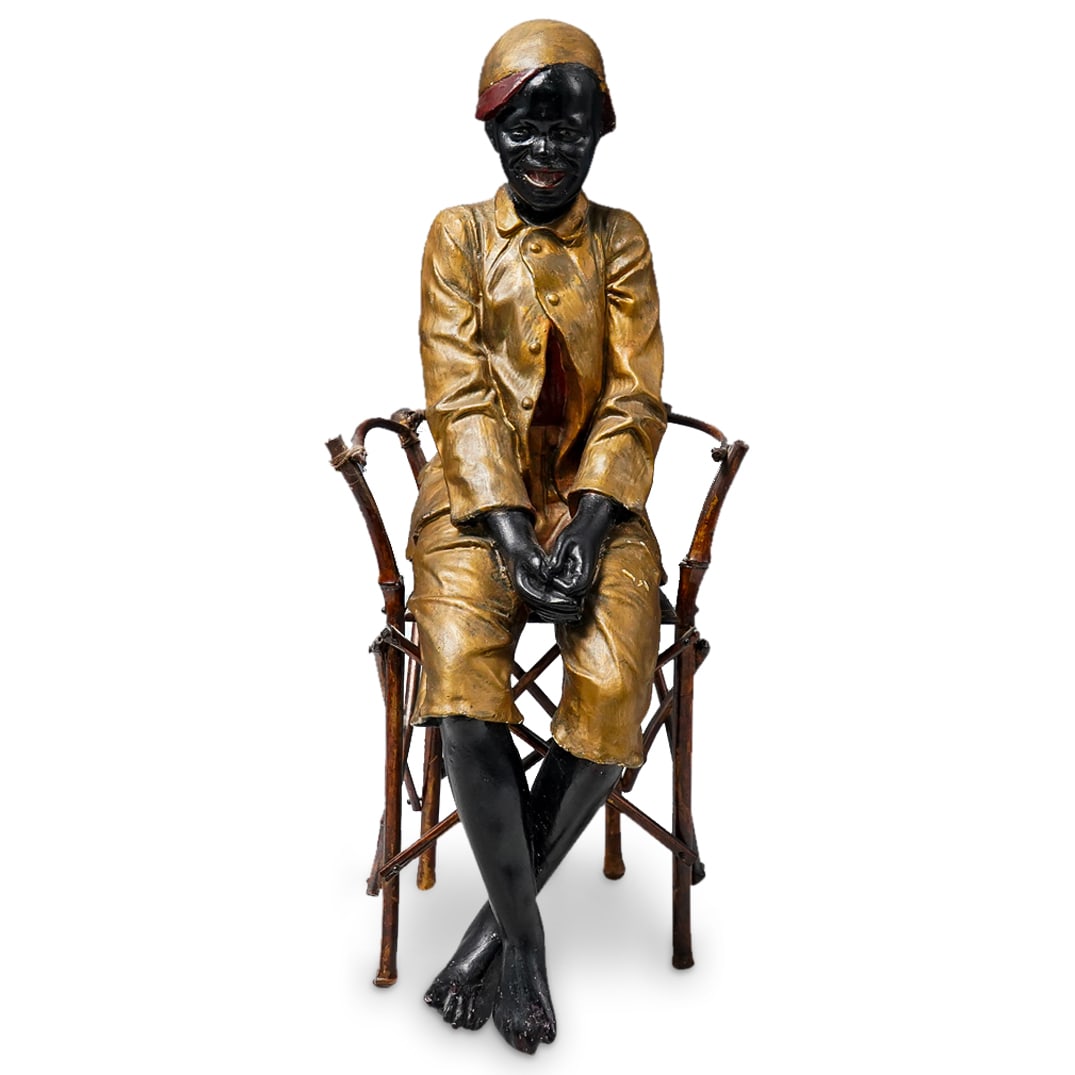 Attrib. to Goldscheider (Austrian, 1845-1897) Terracotta Black Americana Figure (1 of 11)