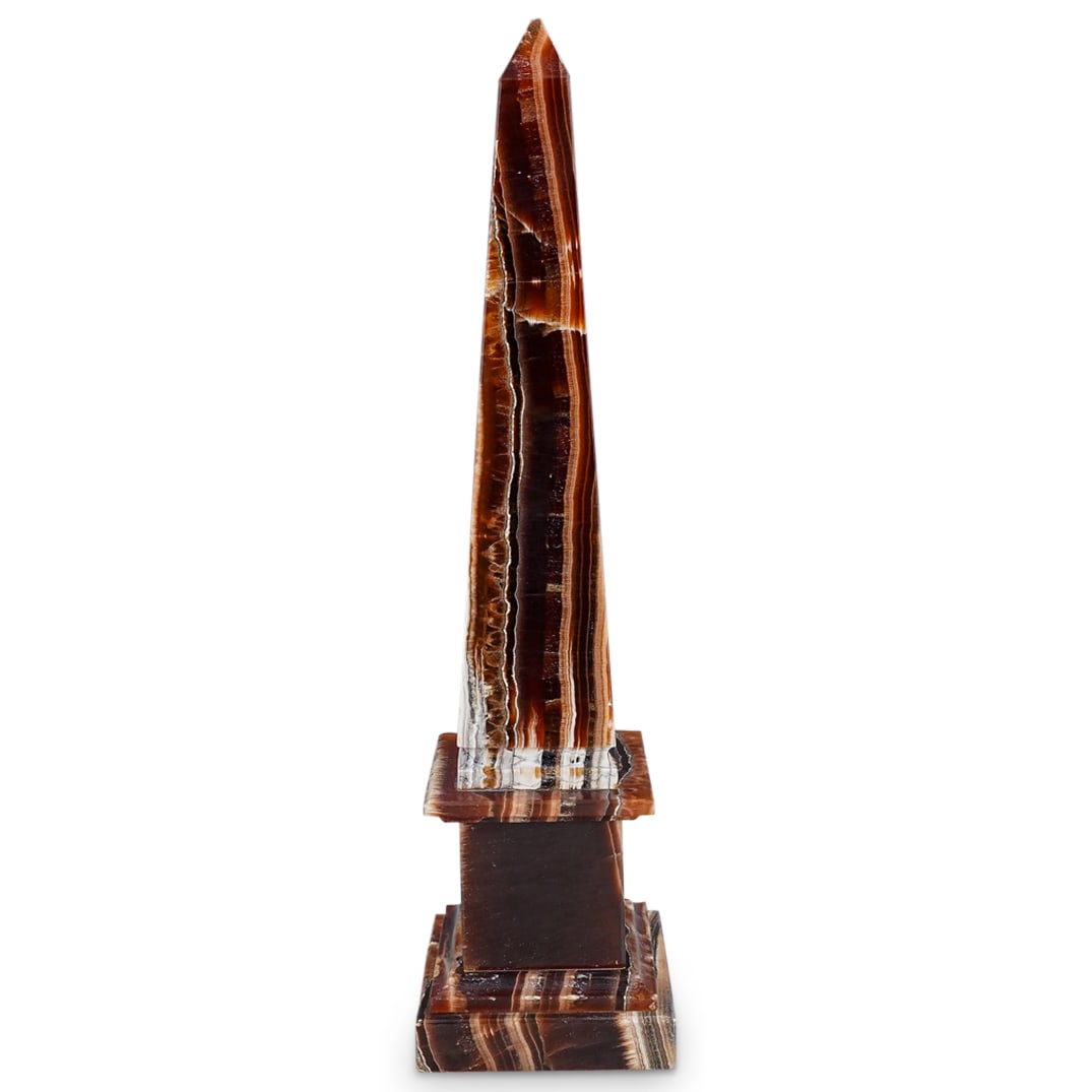 Onyx Marble Obelisk Sculpture (1 of 5)