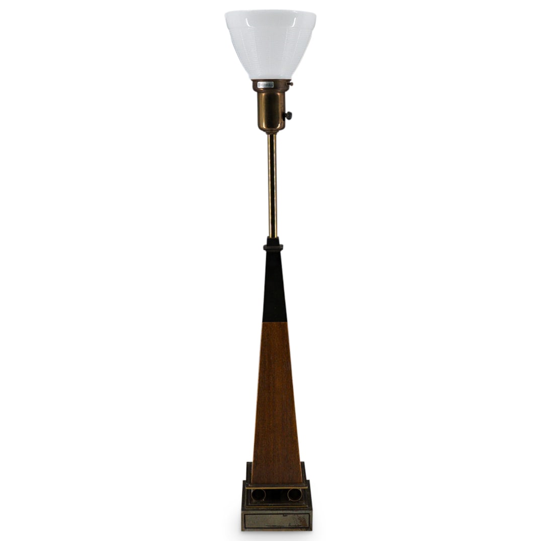 Vintage Stiffel Wood & Brass Obelisk Desk Lamp (1 of 11)