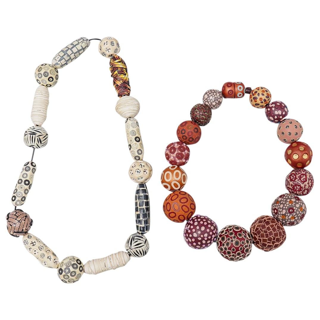 (2 Pc) Ford Forlando Polymer Clay Beaded Necklaces (1 of 11)