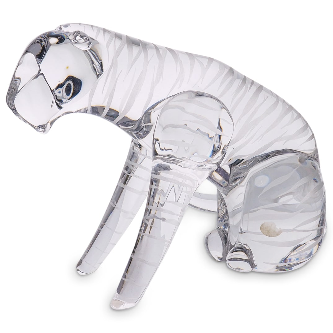 Vilea Daum Crystal Leopard Statue (1 of 8)