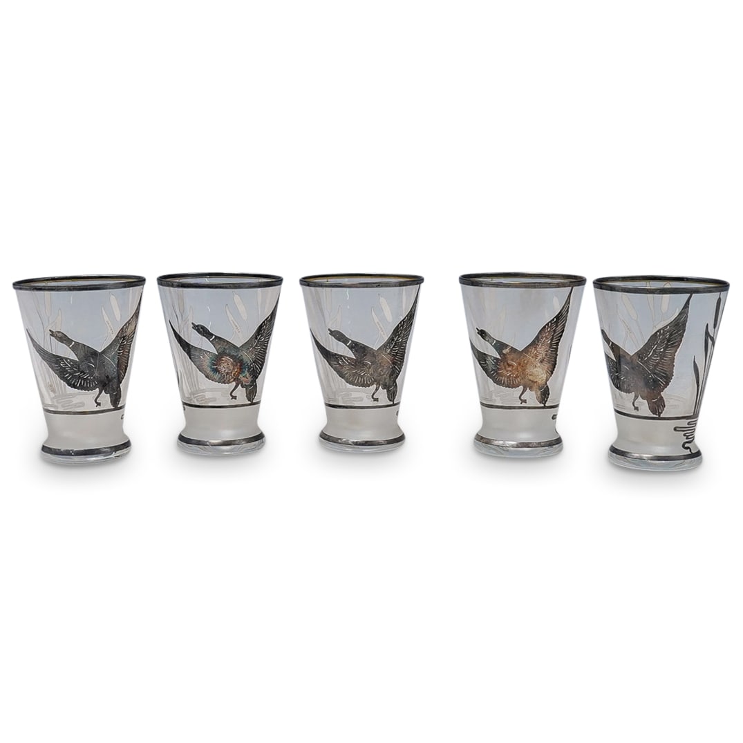 (5 Pc) Vintage Sterling Silver Overlay Cocktail Glasses (1 of 7)