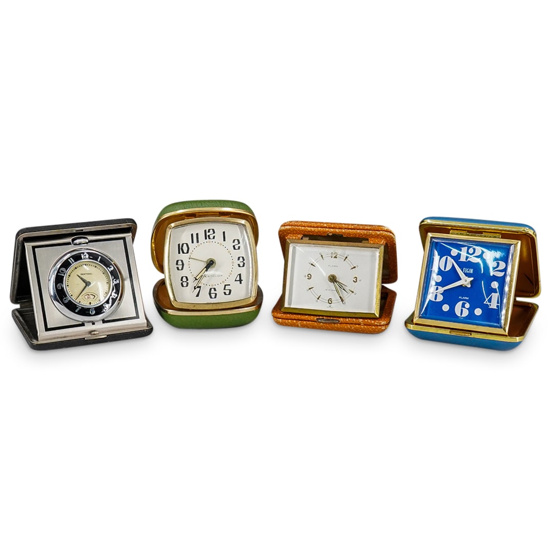 (4 Pc) Vintage Foldable Travel Clocks (1 of 18)