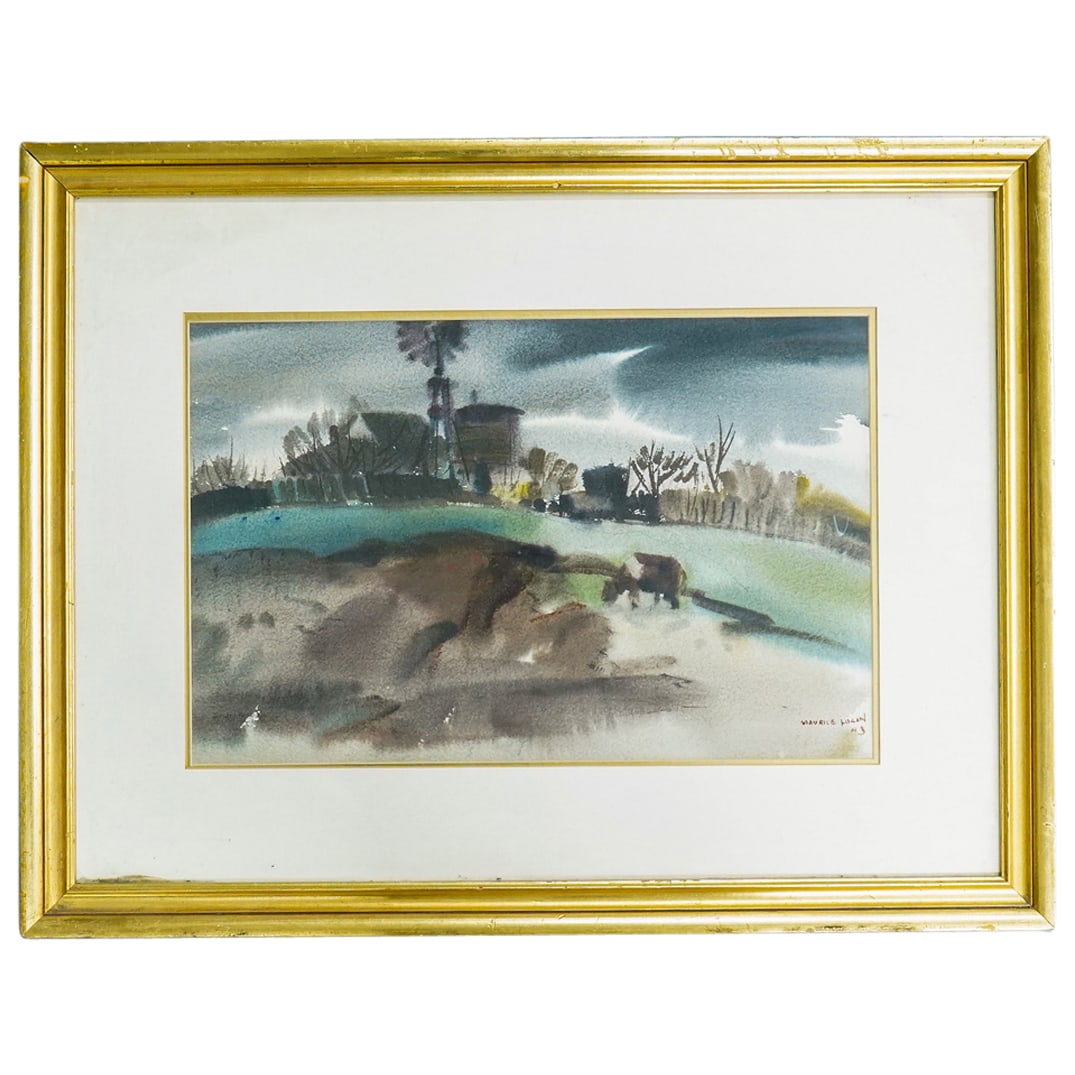 Maurice Logan (1886-1977) Watercolor On Paper Painting (1 of 5)