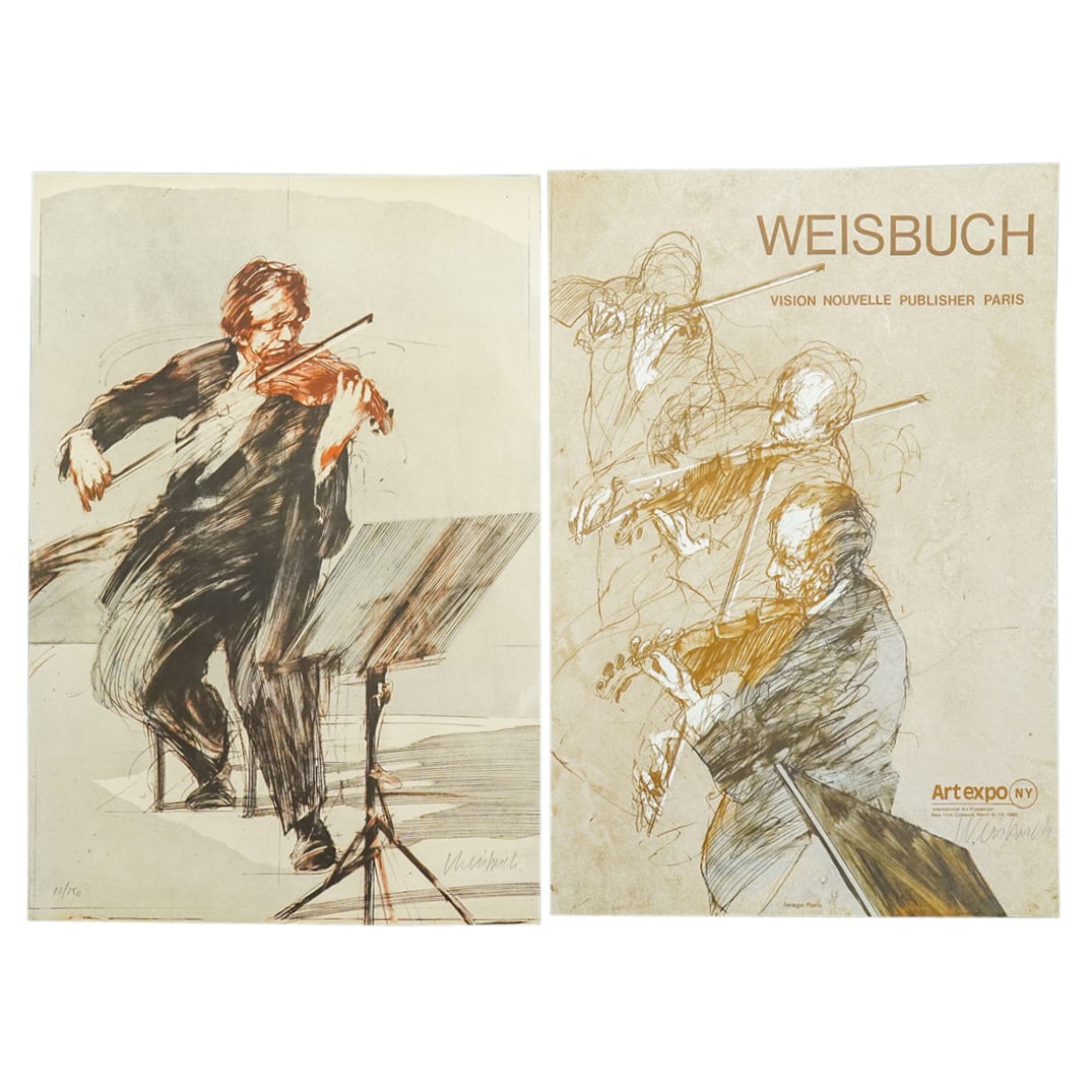 (2 Pc) Claude Weisbuch (French, 1927-2014) Lithograph & Exhibition Poster (1 of 13)