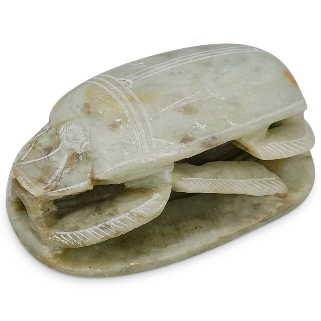 Egyptian Revival Jade Scarab Beetle Table Article (1 of 6)