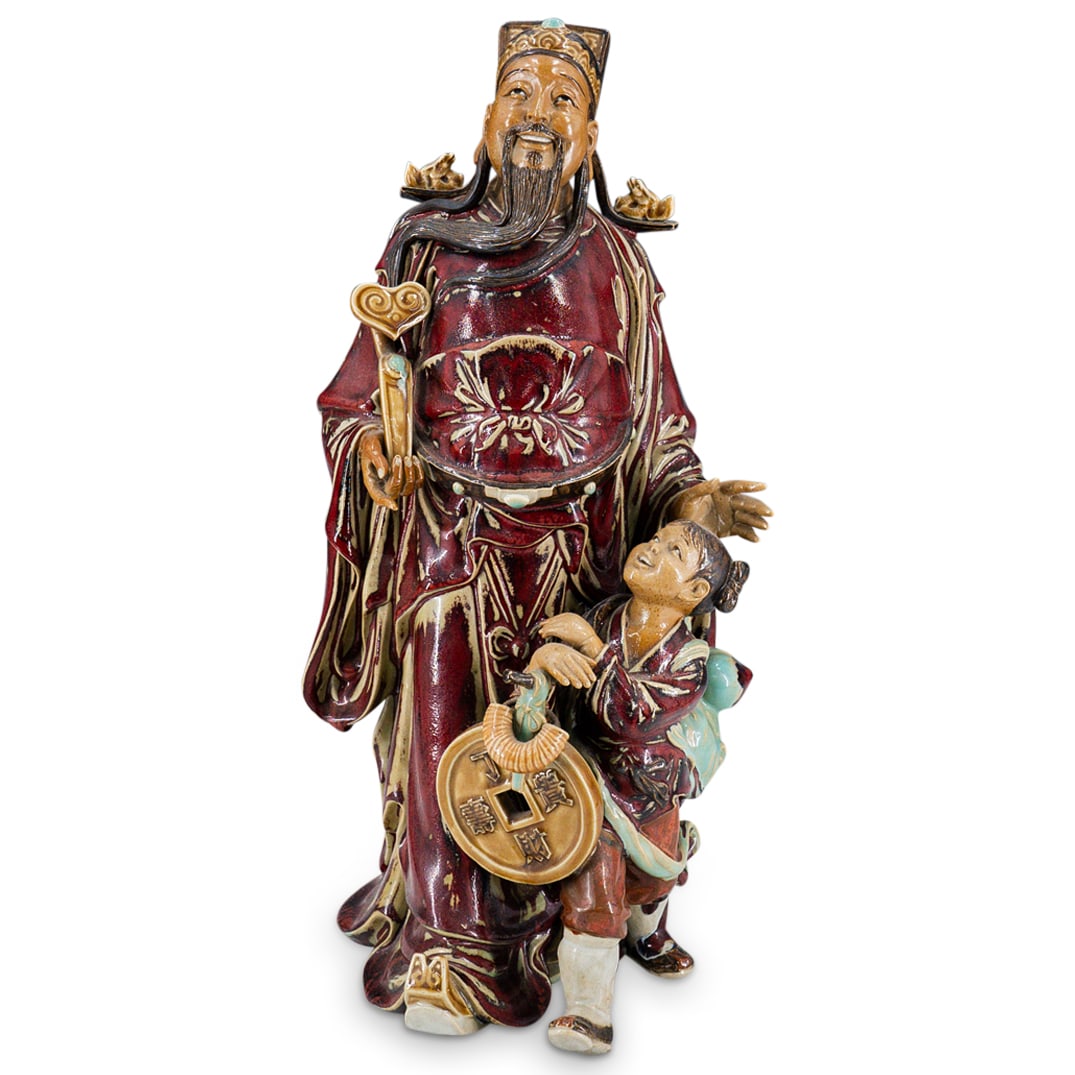 Vintage Chinese Ceramic Lu Statue (1 of 8)