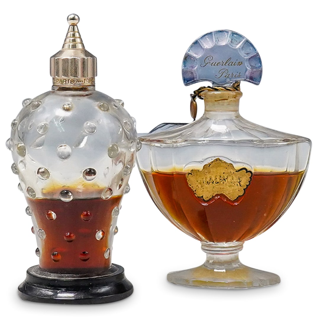(2 Pc) Vintage Shalimar & Caron Poivre Perfume Bottles (1 of 8)