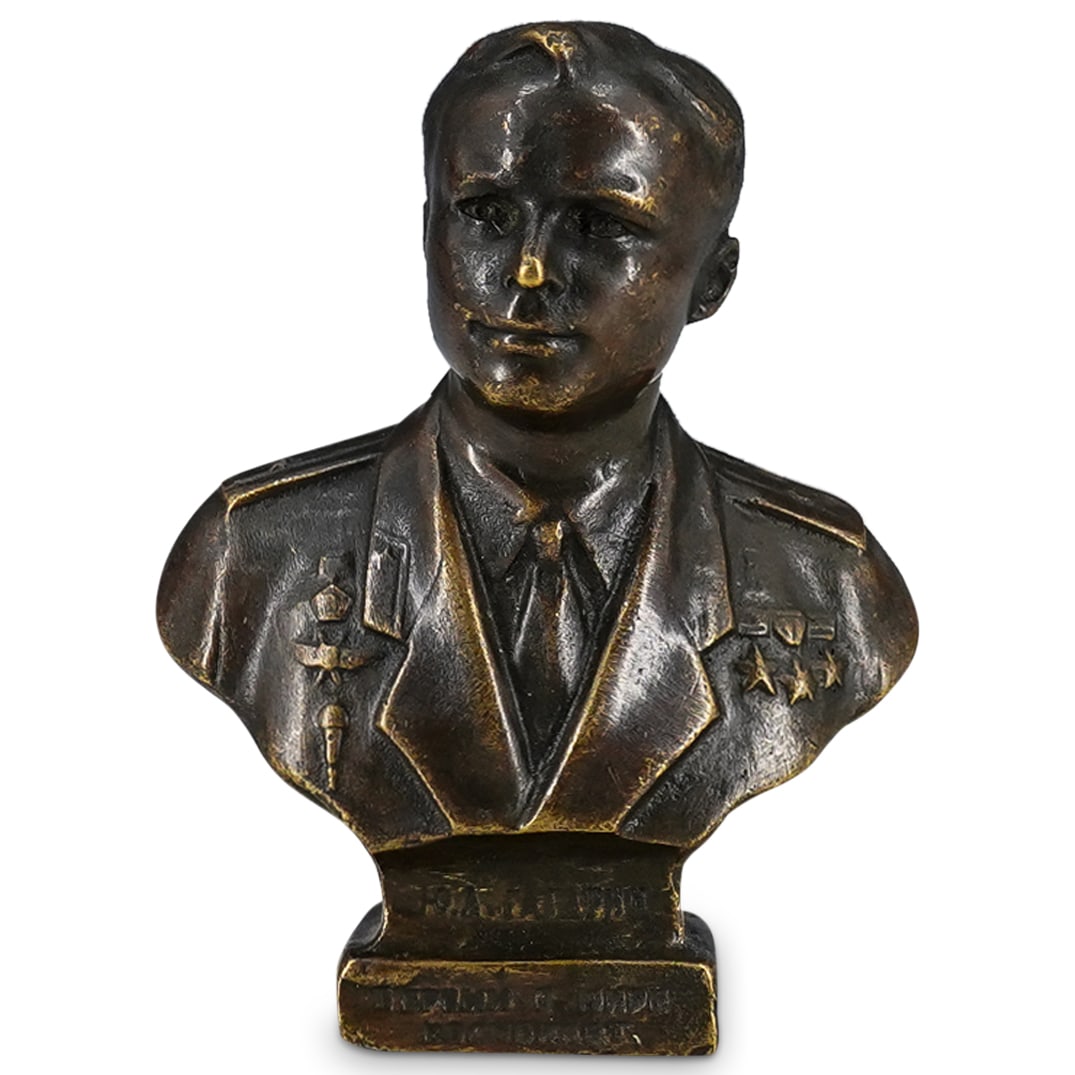 Bronze Yurii Gagarin Bust Figurine (1 of 6)