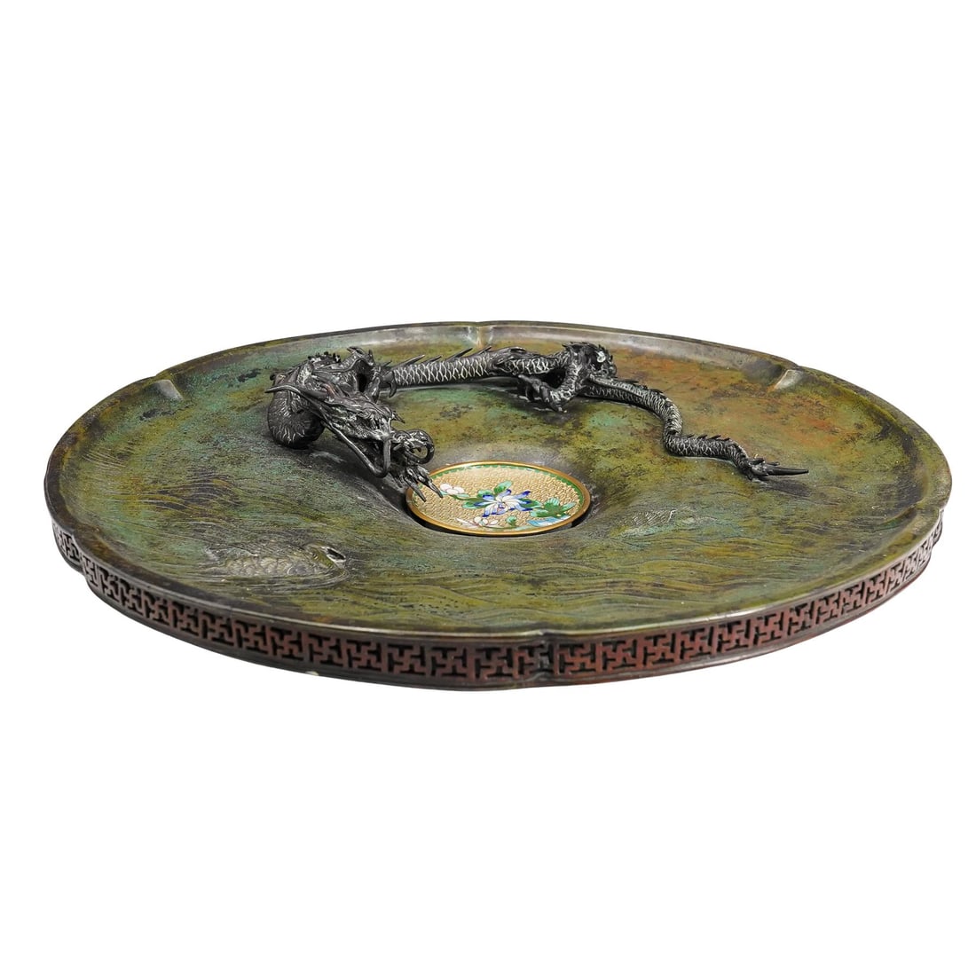 Antique Japanese Bronze Dragon Temple Plaque (1 of 7)