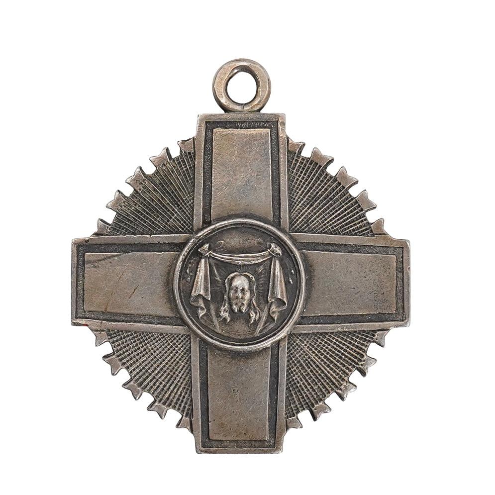 Russian Silver Mandylion Pendant (1 of 2)