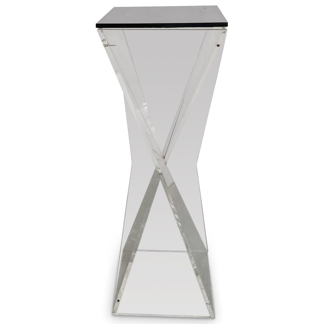 Mid Century Modern Lucite Geometric Pedestal (1 of 5)