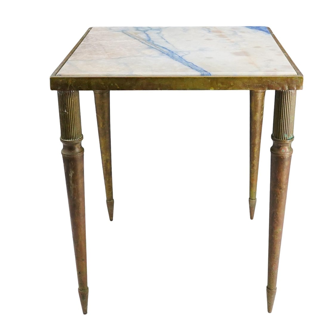 VIntage Brass and Marble Side Table (1 of 6)