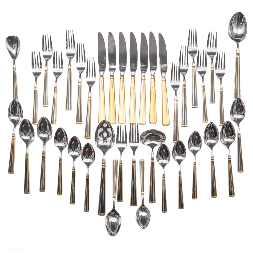 (39 Pc) Kirk Stieff Cloisonne Collection Flatware Set (1 of 12)