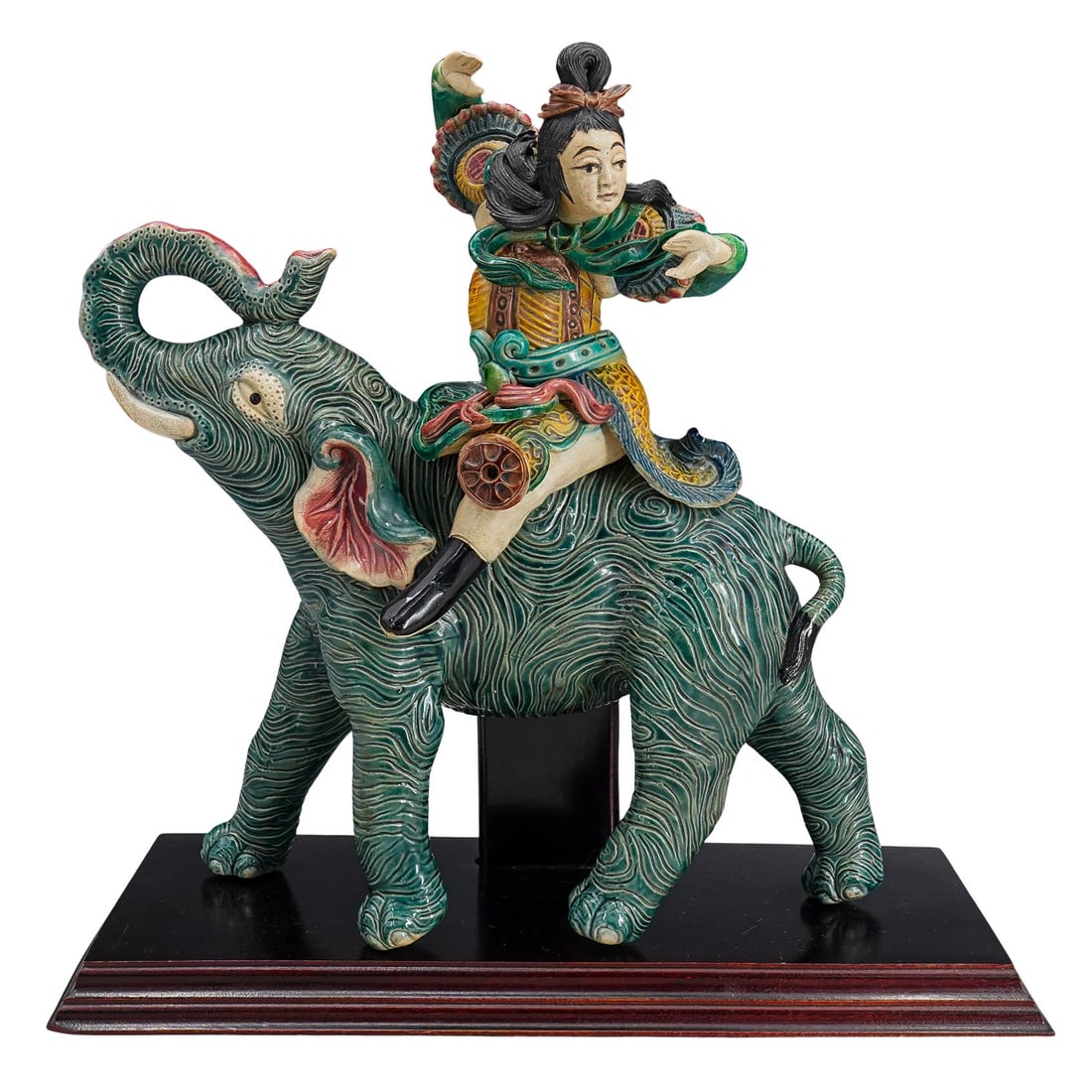 Antique Chinese Glazed Wucai Terracotta Roof Tile (1 of 4)