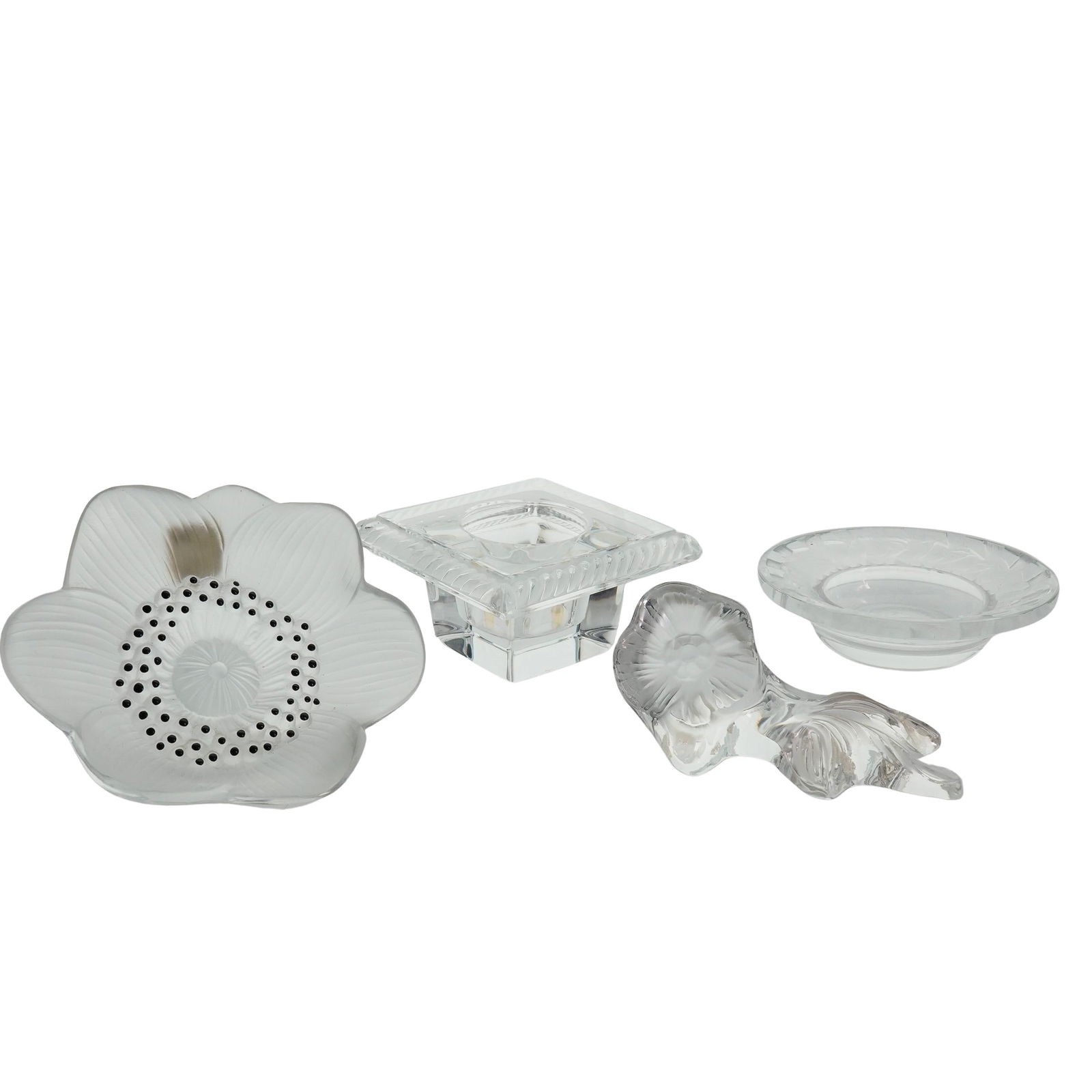 (4 Pc) Vintage Lalique Glass Articles (1 of 17)