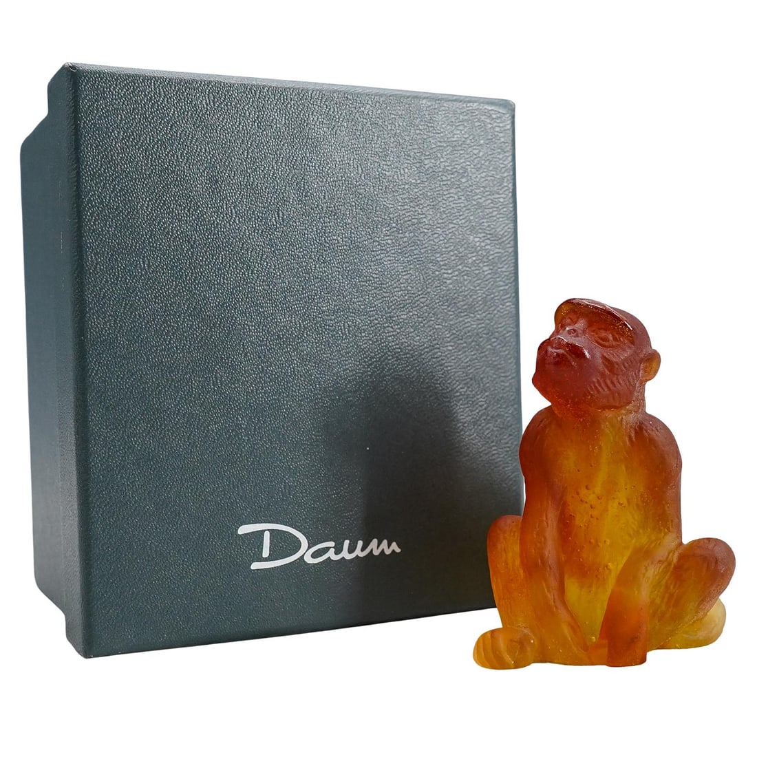 Daum Pate-De-Verre 'Seated Monkey' Figurine (1 of 7)