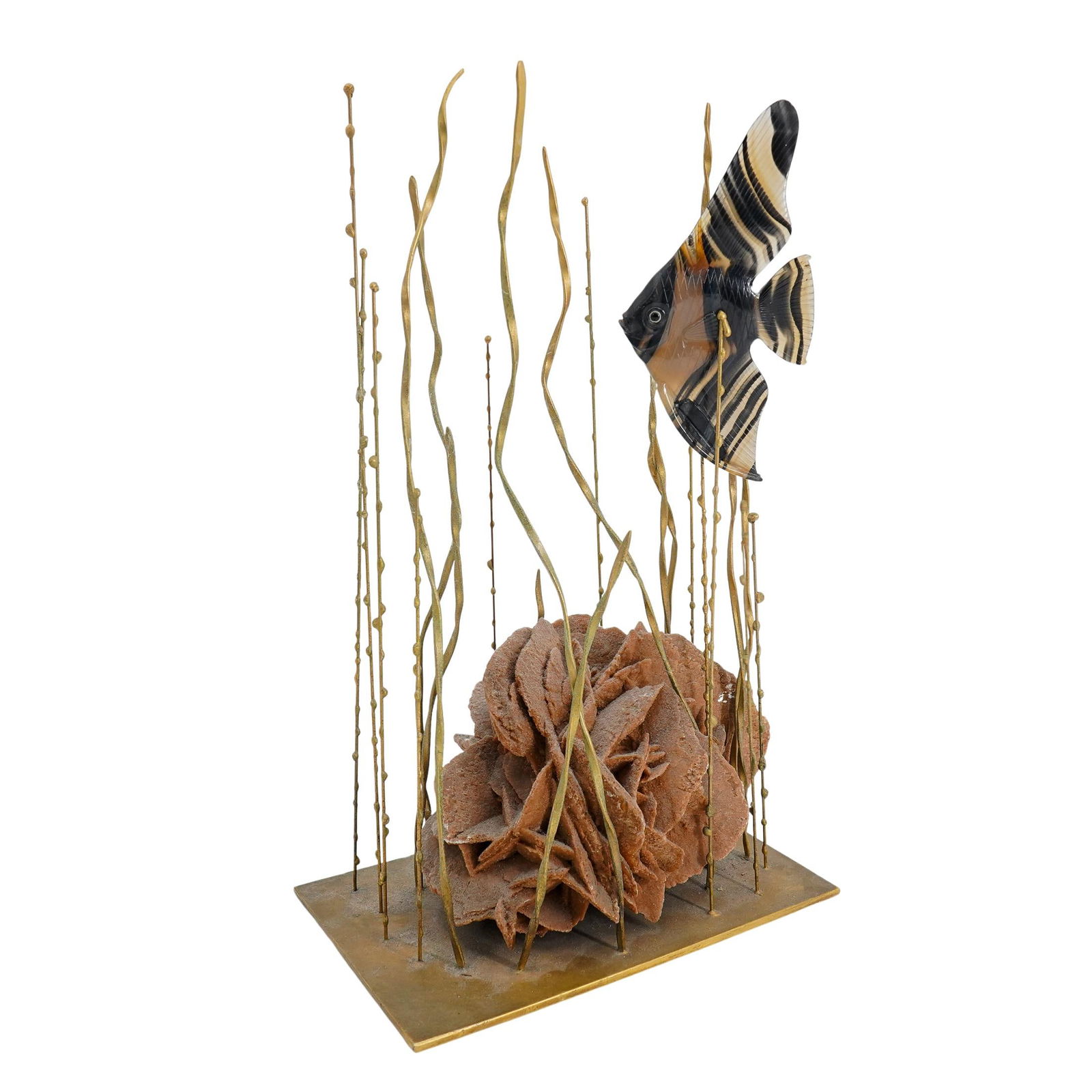 Georg O. Wild Brass and Stone Oceanic Sculpture (1 of 5)