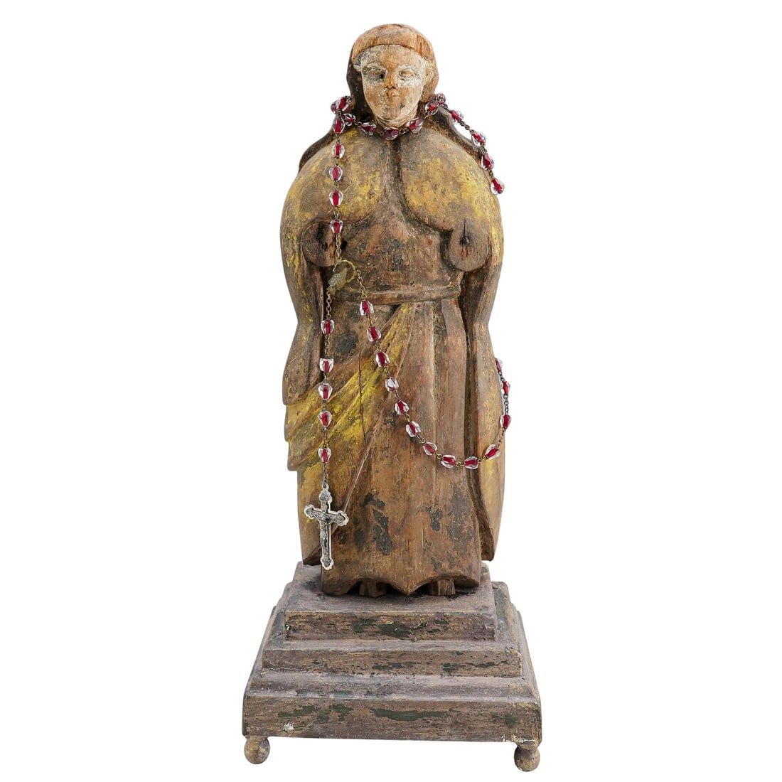 18th Century Peruvian Carved Wood Saint Figurine (1 of 5)