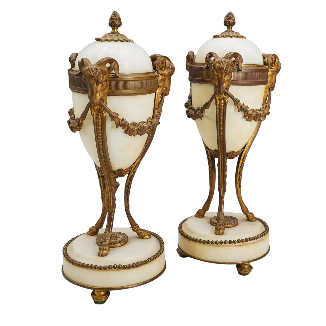 (2 Pc) Pair of Louis XIV-Style Gilt-Bronze Cassolettes (1 of 8)