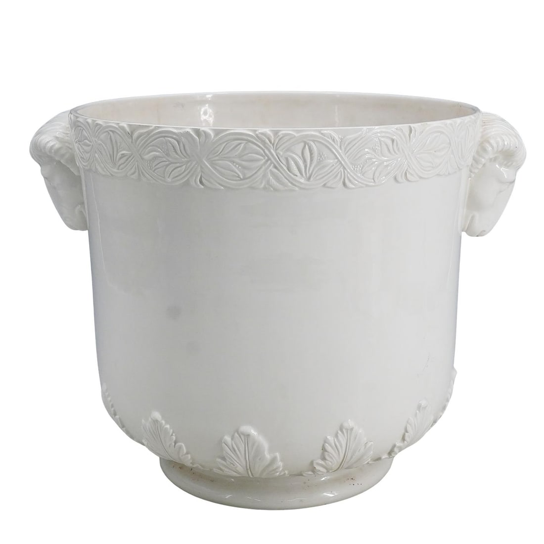 Italian Large Glazed Porcelain Ram Planter (1 of 6)