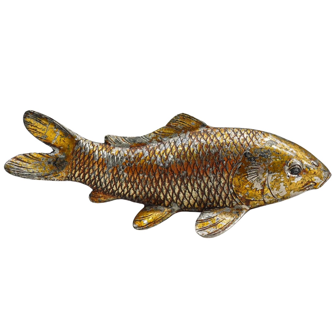 Vintage Chinese Koi Carp Fish Metal Figural Sculpture (1 of 5)