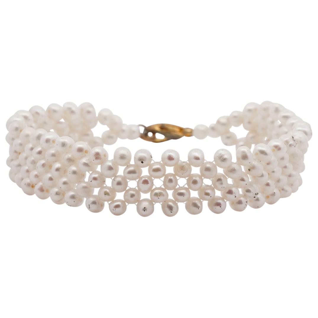 Vintage Natural Pearl Beaded Bracelet (1 of 4)