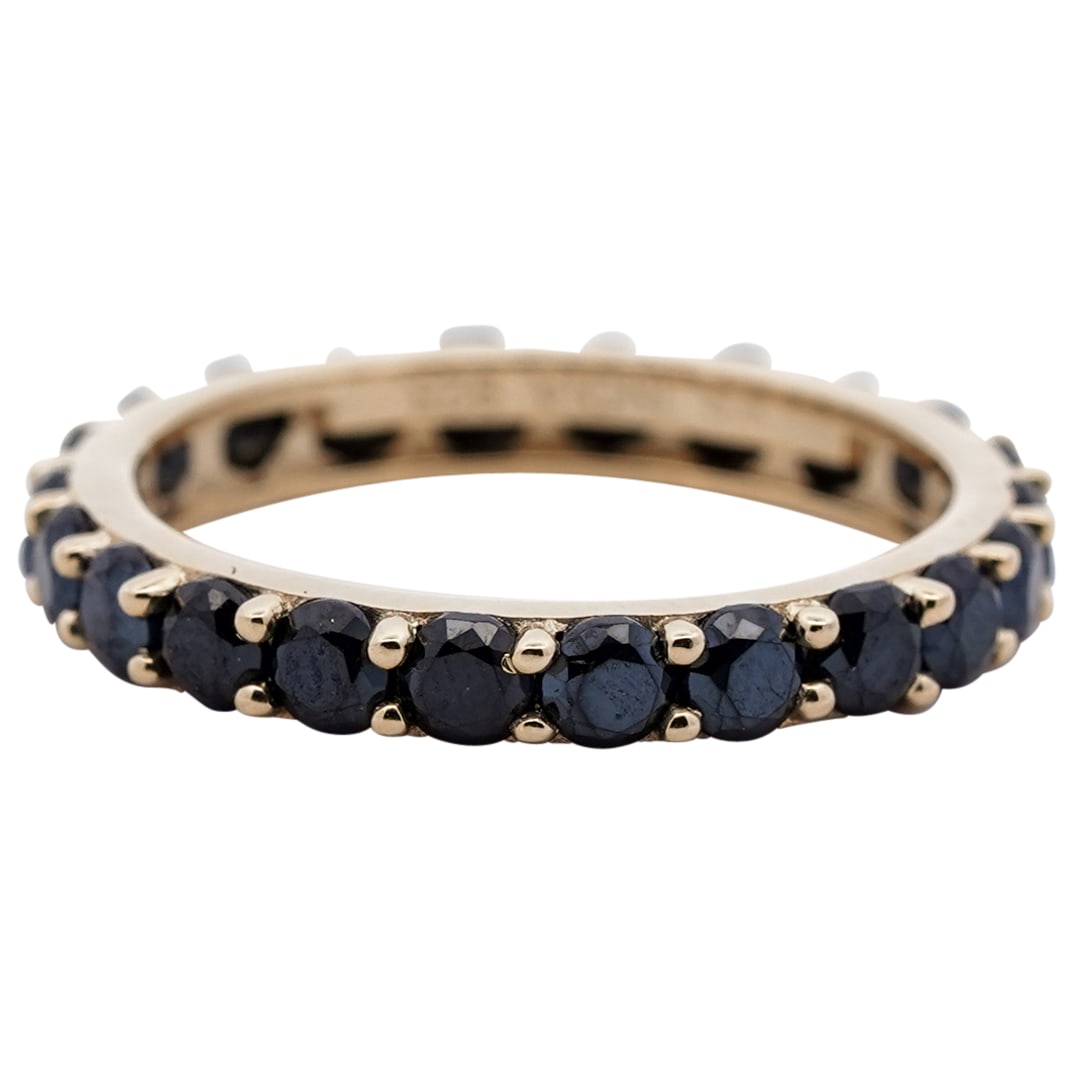 14K Gold Over Sterling Silver Black Spinel Ring (1 of 4)