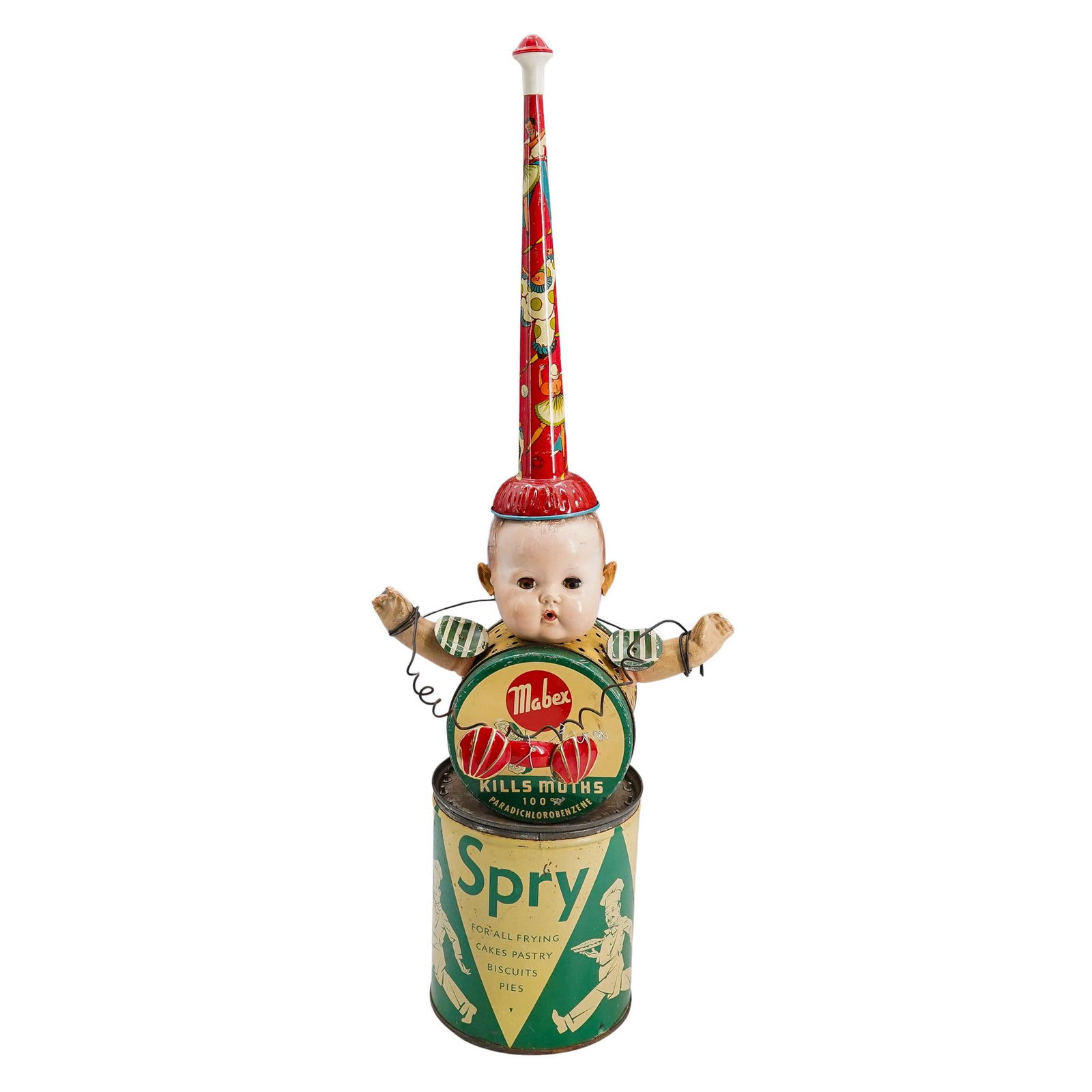 Tin Lizzy Folk Art Vintage Doll Assemblage Sculpture (1 of 5)