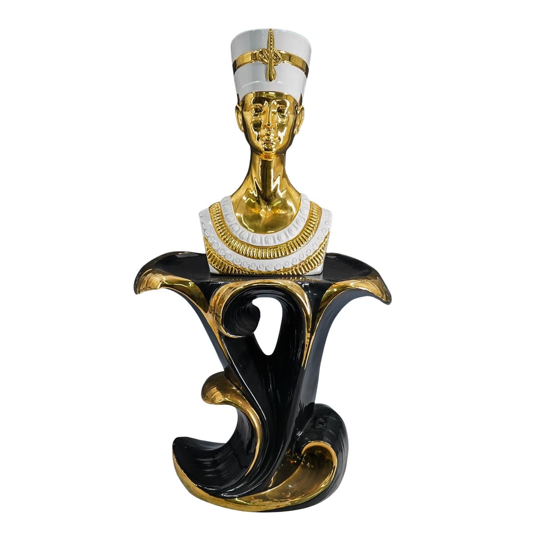 Italian Porcelain Nefertiti Bust & Base (1 of 9)