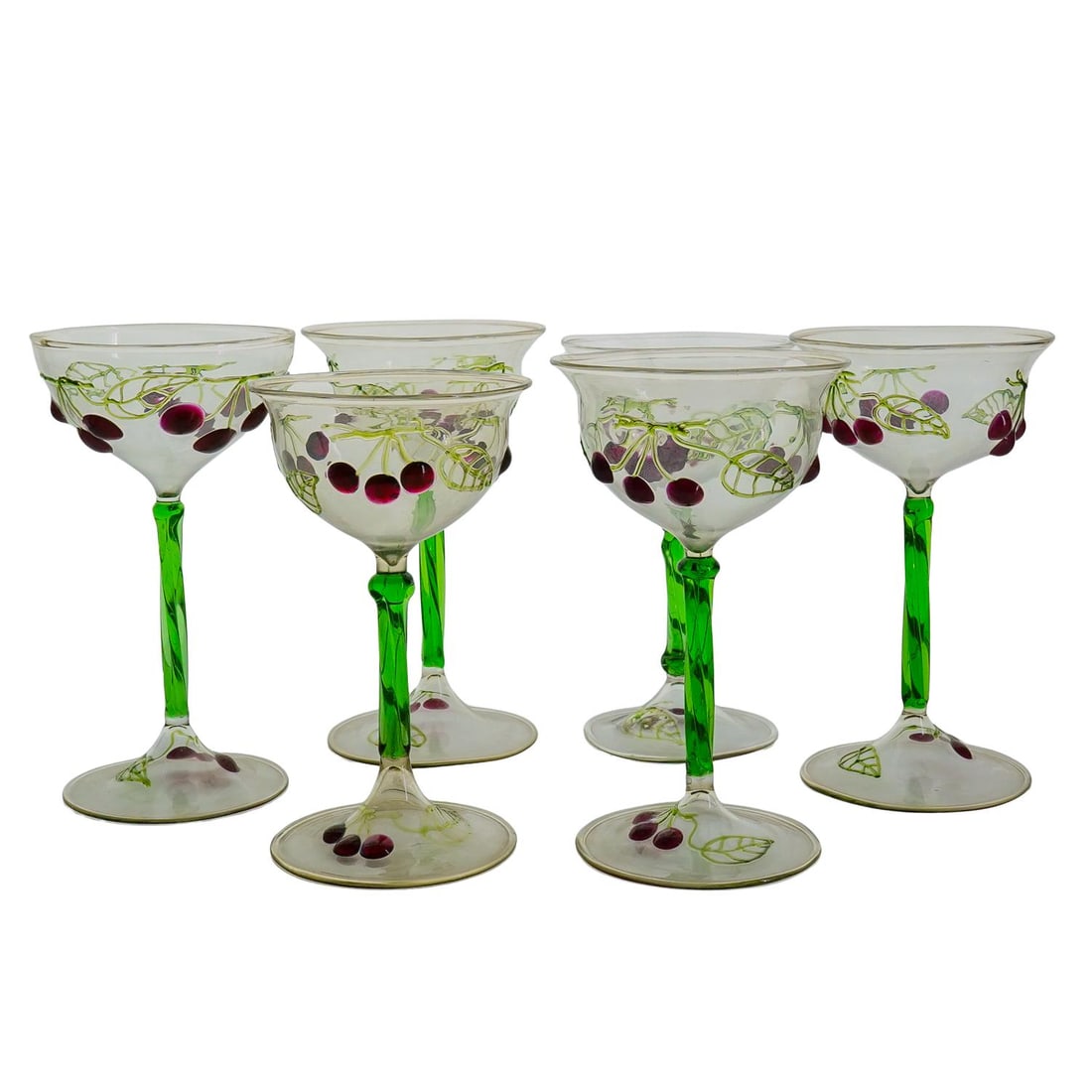 (6 Pc) Austrian Art Glass Cordials Set (1 of 7)