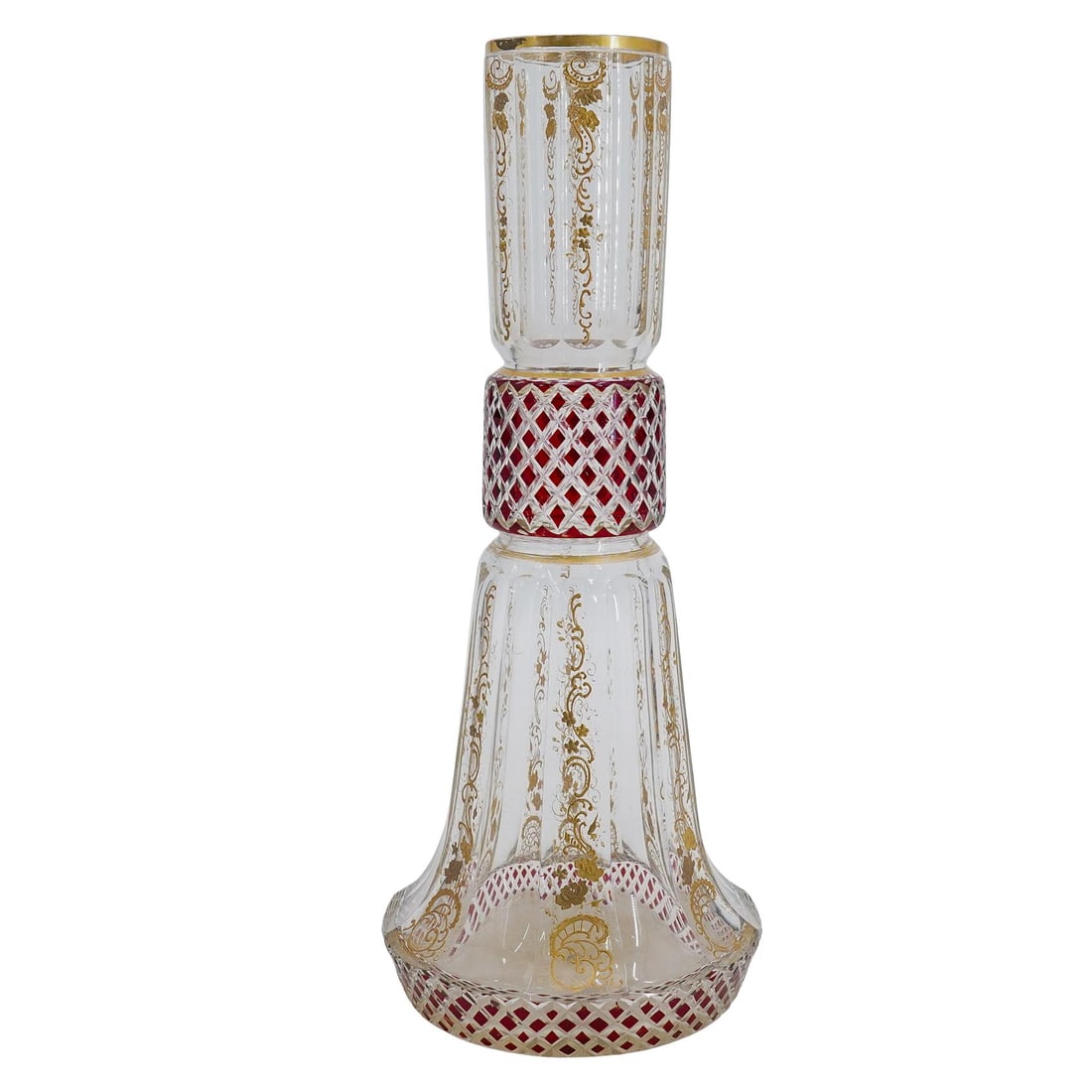 Bohemian Gilt Glass Vase (1 of 6)