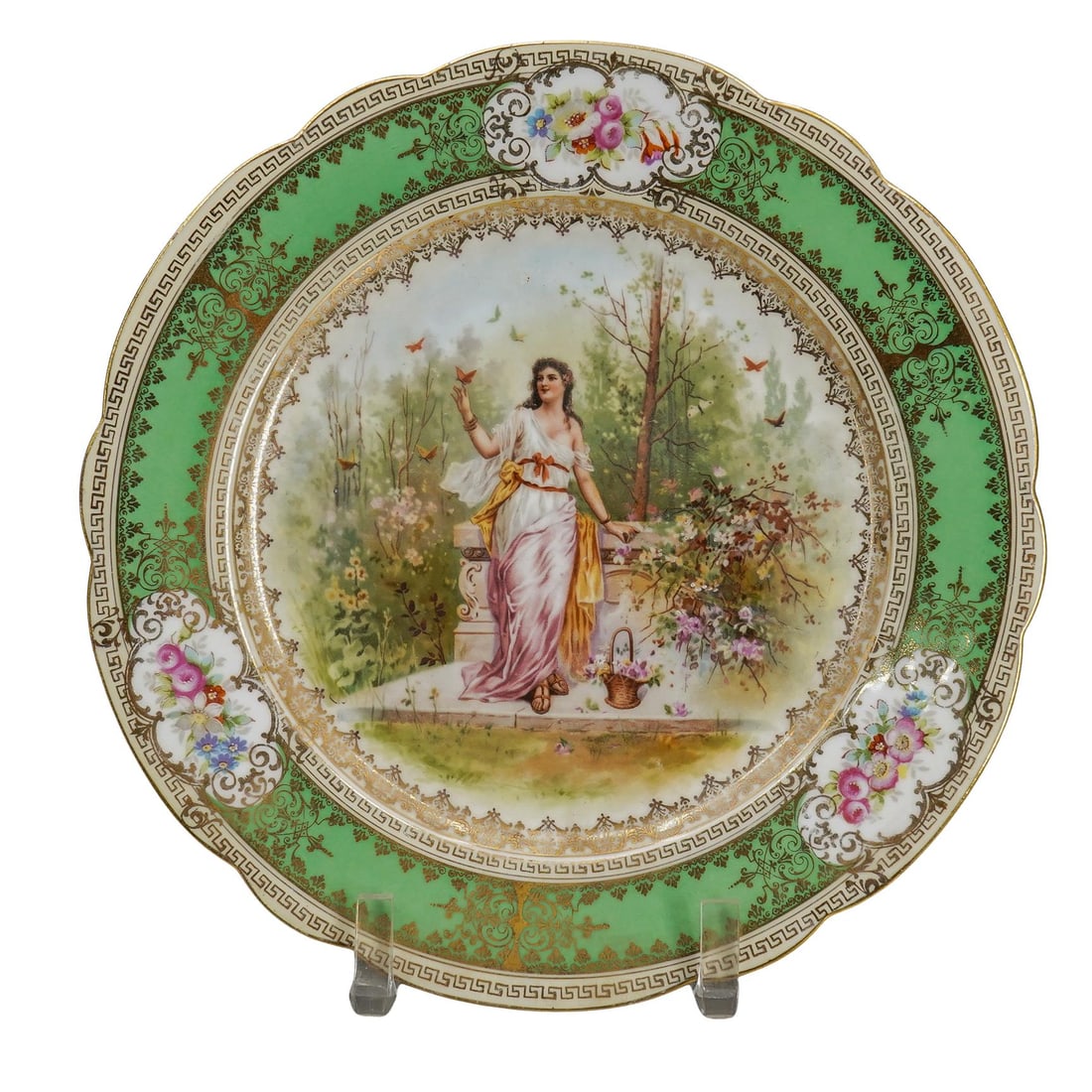 Antique Imperial Crown China Hand Painted Porcelain Cabinet Plate (1 of 5)