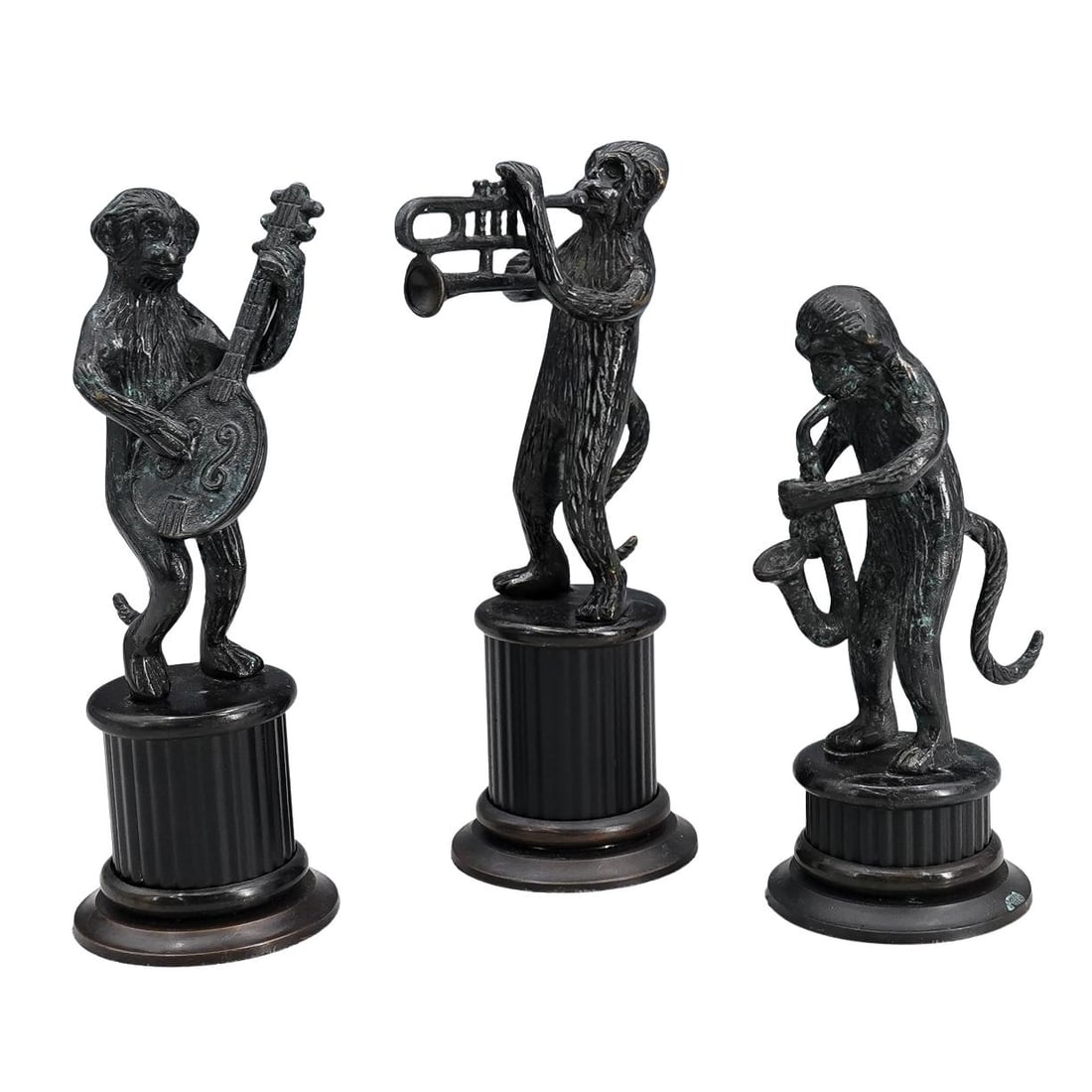 (3 Pc) Castilian Brass Monkey Figurines (1 of 10)