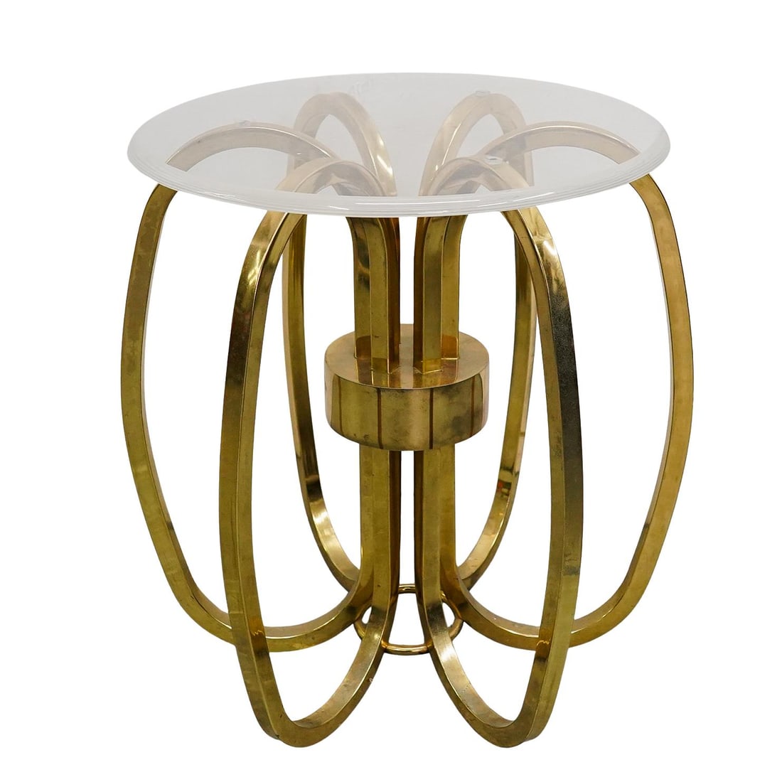 Modernist Steel & Acrylic Side Table (1 of 9)